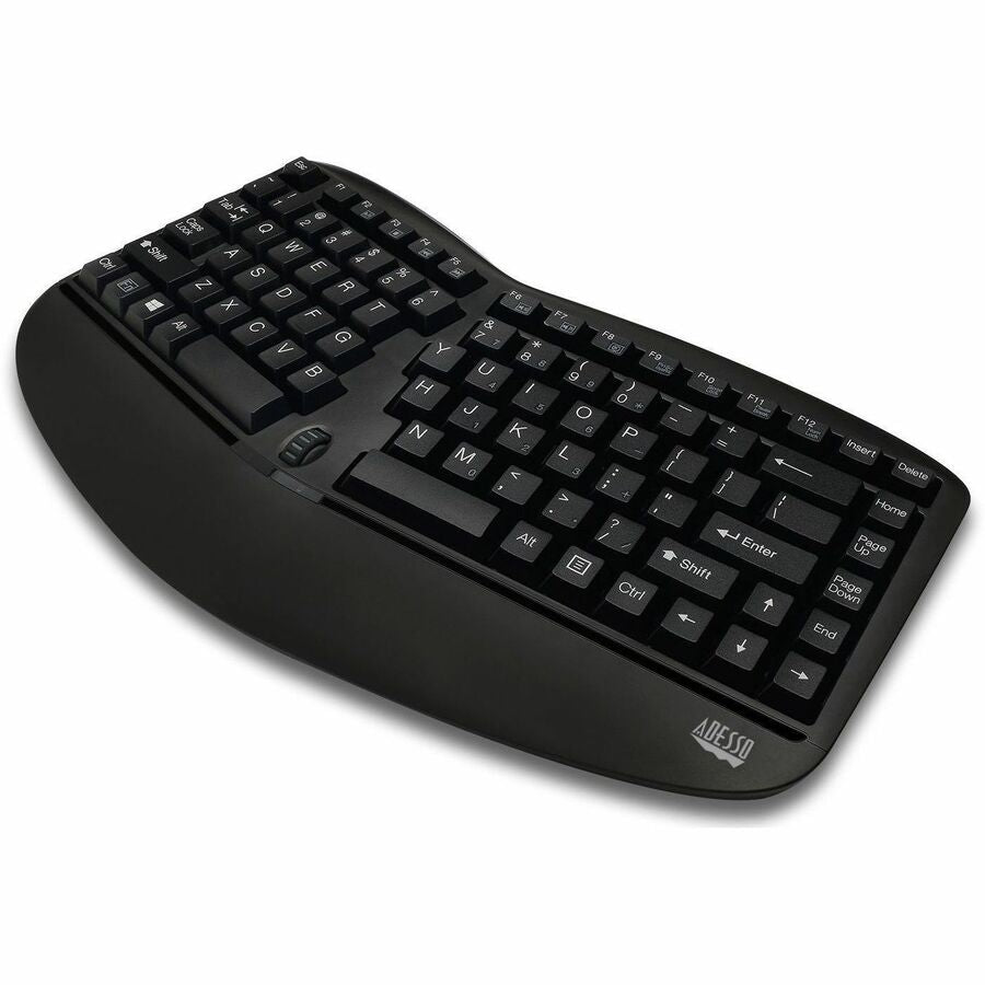 Adesso Tru Form 2.4GHz Wireless Ergonomic Keyboard & Mouse Set with Integrated Palm Rest