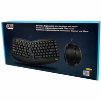 Adesso Tru Form 2.4GHz Wireless Ergonomic Keyboard & Mouse Set with Integrated Palm Rest - Store 42