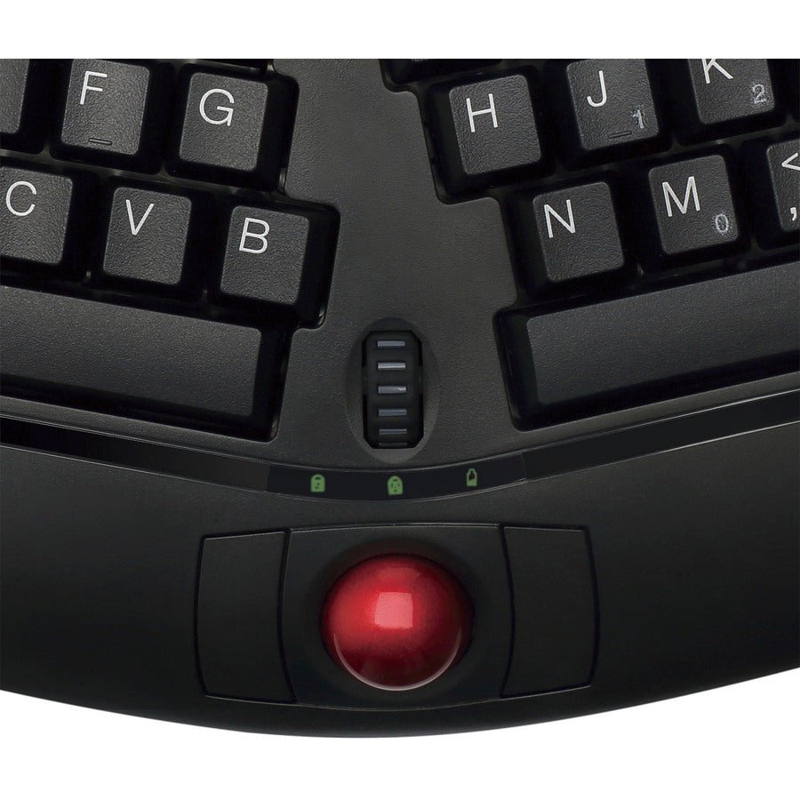 Adesso Tru - Form 3150 Wireless Ergonomic Trackball Keyboard with Built - In Scroll Wheel, Palm Rest - Store 42