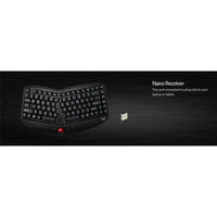 Adesso Tru - Form 3150 Wireless Ergonomic Trackball Keyboard with Built - In Scroll Wheel, Palm Rest - Store 42