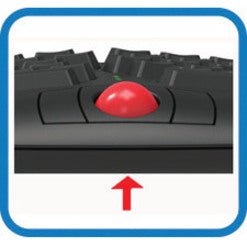 Adesso Tru - Form 3150 Wireless Ergonomic Trackball Keyboard with Built - In Scroll Wheel, Palm Rest - Store 42