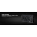 Adesso Wireless 2.4G Mini Trackball Keyboard with Built-in Trackball for Compact Spaces