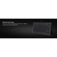 Adesso Wireless 2.4G Mini Trackball Keyboard with Built-in Trackball for Compact Spaces