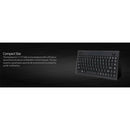 Adesso Wireless 2.4G Mini Trackball Keyboard with Built-in Trackball for Compact Spaces