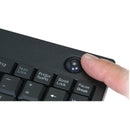Adesso Wireless 2.4G Mini Trackball Keyboard with Built-in Trackball for Compact Spaces