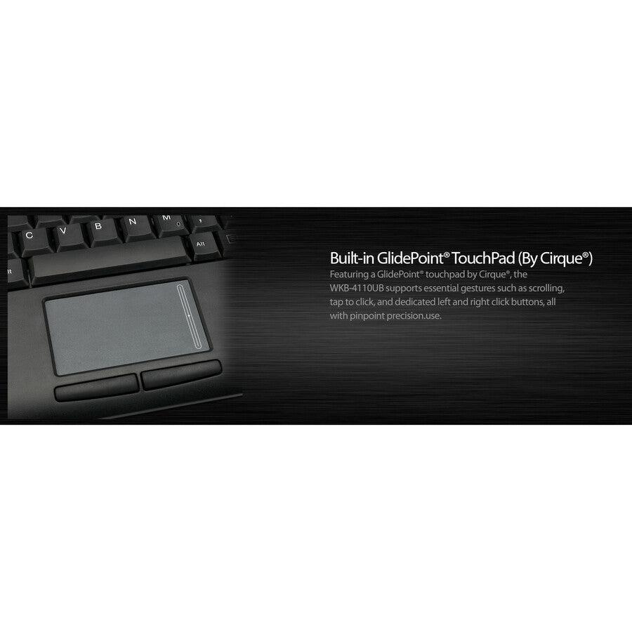 Adesso Wireless Mini Touchpad Keyboard - 2.4GHz RF, GlidePoint Touchpad, Compact Design - Store 42