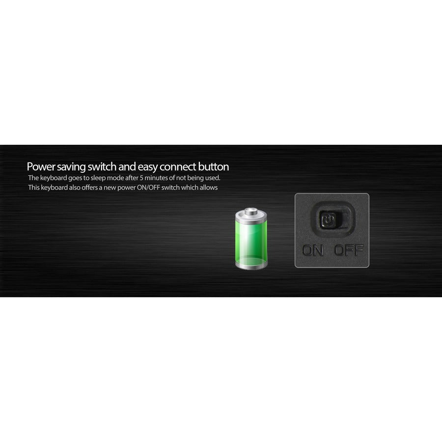 Adesso Wireless SlimTouch 104 - Key Touchpad Keyboard with Multimedia Hotkeys - Elegant Black Design - Store 42