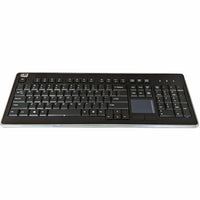 Adesso Wireless SlimTouch 104 - Key Touchpad Keyboard with Multimedia Hotkeys - Elegant Black Design - Store 42