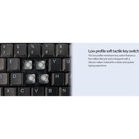 Adesso Wireless SlimTouch 104 - Key Touchpad Keyboard with Multimedia Hotkeys - Elegant Black Design - Store 42