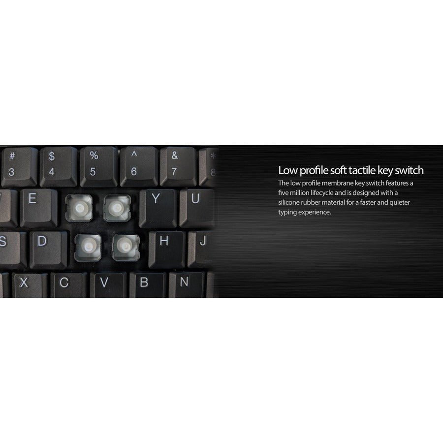 Adesso Wireless SlimTouch 104 - Key Touchpad Keyboard with Multimedia Hotkeys - Elegant Black Design - Store 42