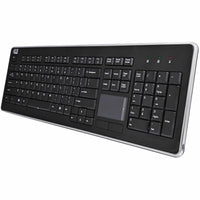 Adesso Wireless SlimTouch 104 - Key Touchpad Keyboard with Multimedia Hotkeys - Elegant Black Design - Store 42