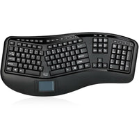 Adesso WKB - 4500UB Wireless 3D Ergonomic Touchpad Keyboard with Split Key Design & Hotkeys - Store 42