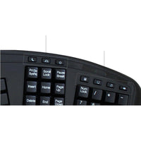 Adesso WKB - 4500UB Wireless 3D Ergonomic Touchpad Keyboard with Split Key Design & Hotkeys - Store 42