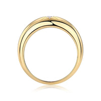 Elegant 925 Sterling Silver Moissanite Ring with 0.1ct Gemstone - Stunning 18K Gold-Plated Design - Store 42