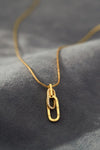 925 Sterling Silver Inland Zircon Necklace Gold One Size