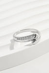 925 Sterling Silver Inlaid Zircon Ring Silver
