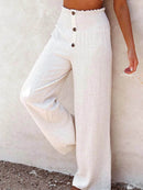 Full Size High-Waisted Textured Wide Leg Pants Plus Size - Store 42