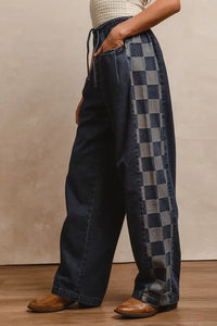 BiBi Washed Denim Mix And Match Long Pants