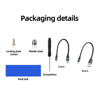 ALLOYSEED M.2 NVMe SATA SSD Enclosure, USB C 10Gbps Dual Protocol External Case