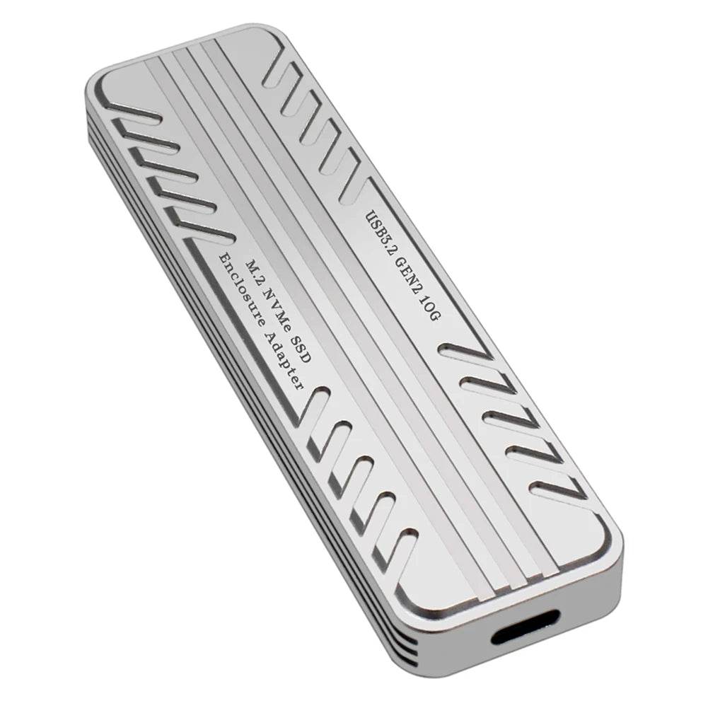 ALLOYSEED M.2 NVMe SATA SSD Enclosure, USB C 10Gbps Dual Protocol External Case