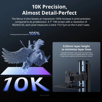 Anycubic Photon Mono 4 Ultra 10K Precision LCD 3D Printer - 236x231x430mm Build Volume