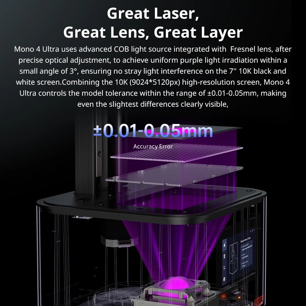 Anycubic Photon Mono 4 Ultra 10K UV Resin Printer | 2.2L Build Volume for Detailed Miniatures