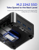 AOOSTAR N1 Pro Mini PC - Intel N150, 12GB RAM, 256/512GB M.2 SSD, Compact Design