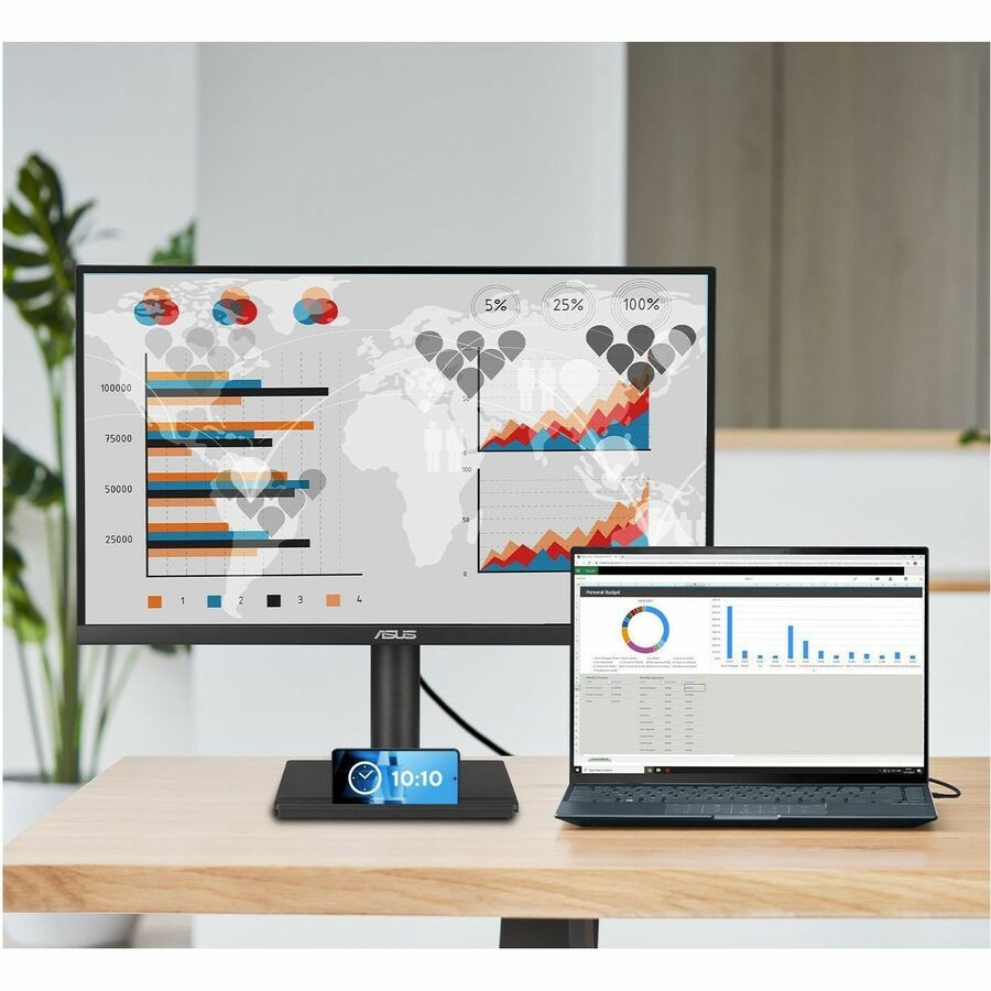 Asus VA27UCPS 27" 4K UHD Monitor - IPS HDR10, USB - C, Ergonomic Design, Flicker - Free, 99% sRGB - Store 42