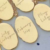 18K Gold-Plated Engraved Pendant Necklace