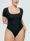 Full Size Square Neck Short Sleeve Bodysuit - Store 42