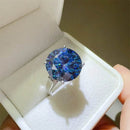 10 Carat Moissanite Ring in 925 Sterling Silver with Certificate - Elegant Luxury Jewelry - Store 42