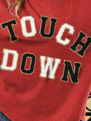 BiBi Touchdown Letter Loose Fit Vintage Washed Top - Store 42