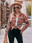 Plaid Button-Down Long Sleeve Shirt