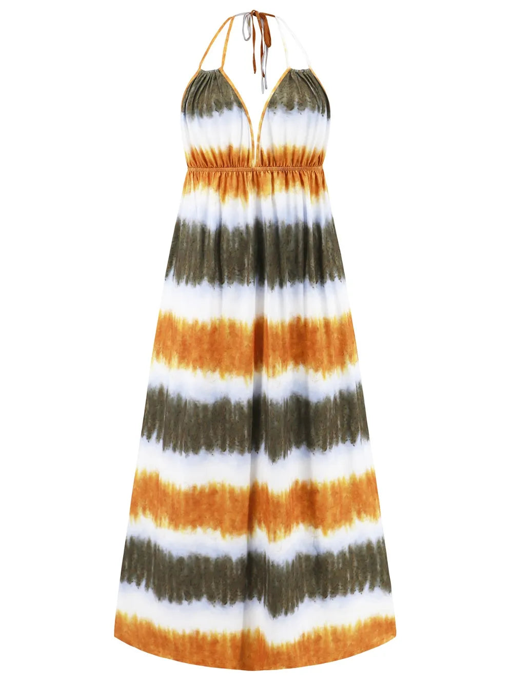 Tie-Dye Halter Neck Dress