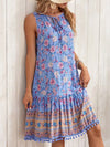 Tie Neck Sleeveless Floral Dress Floral
