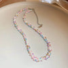 15-Inch Titanium Steel Rice Bead Necklace with 3.3-Inch Extension for Unique Style - Store 42