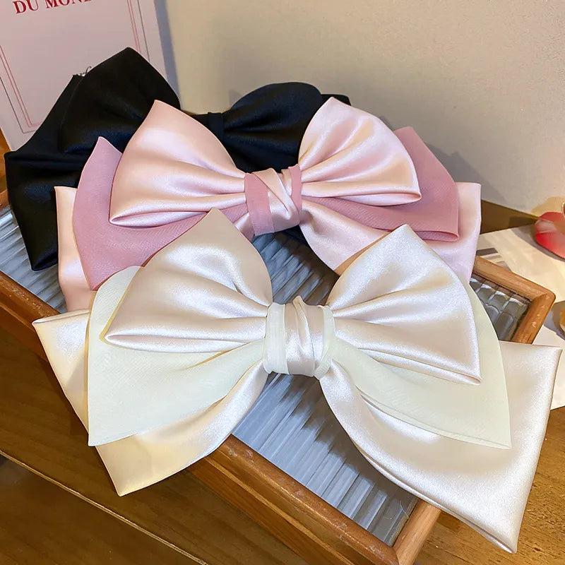 Chic Bow Cloth Hair Clip - Elegant Alloy Accessory, 10.2" Long and 7.3" Wide