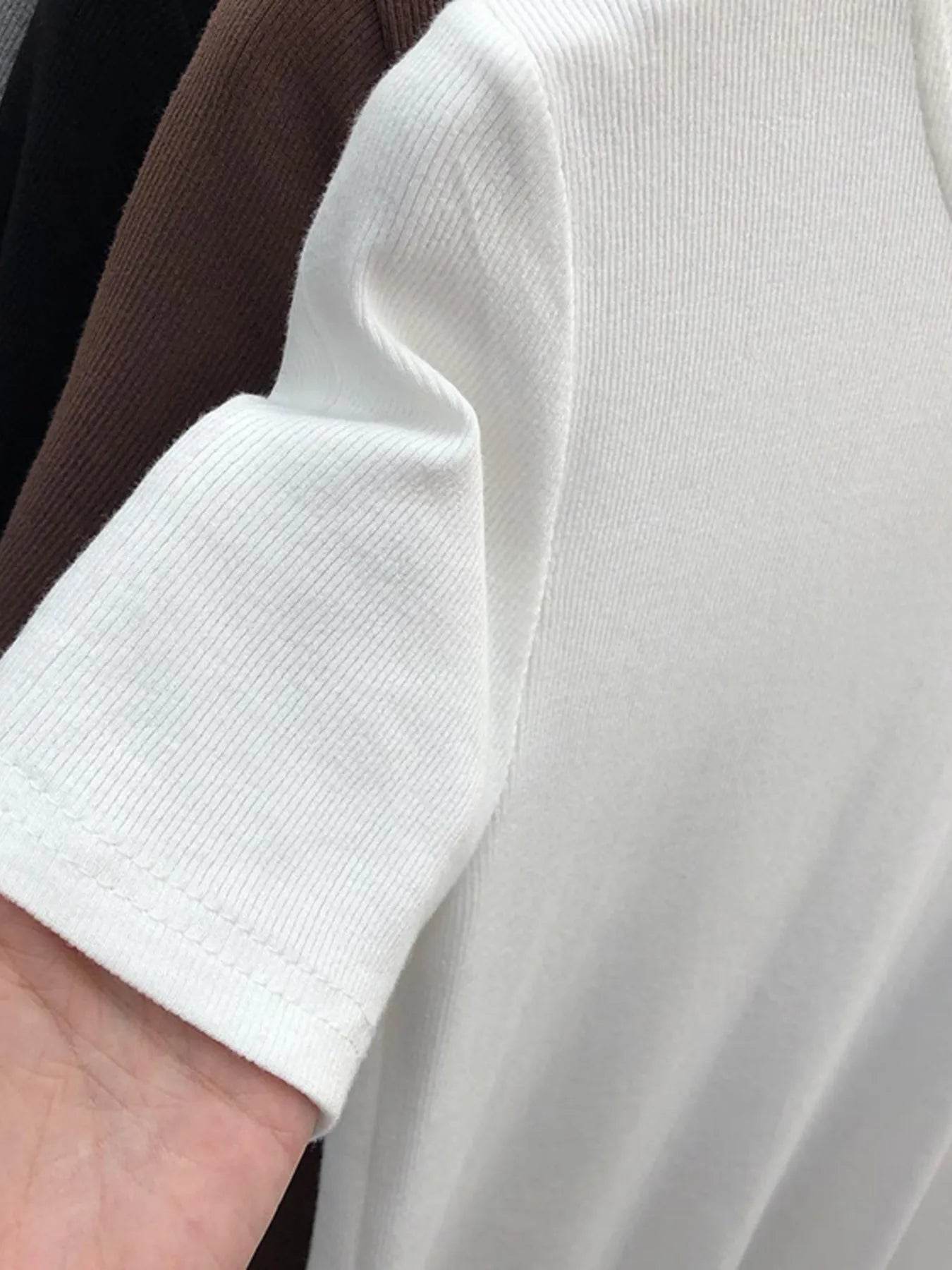 Slightly Stretchy 100% Polyester Crew Neck Short Sleeve T-Shirt for Everyday Comfort - Store 42