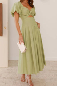 Sweetheart Neck Puff Sleeve Dress