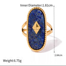 18K Gold-Plated Natural Stone Ring style B One Size
