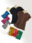 Round Neck Short Sleeve T-Shirt Black