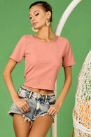 BiBi Rib Knit with Back Cross and Tied Detailed Top - Store 42