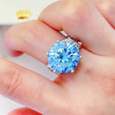 10 Carat Moissanite Ring in 925 Sterling Silver with Certificate, Includes Matching Box - Store 42
