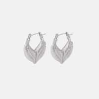 Elegant 18K Gold-Plated Titanium Steel Leaf Shape Earrings - Lightweight & Chic Design - Store 42