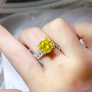 5 Carat Moissanite Ring in 925 Sterling Silver with Platinum Plating - Elegant Jewelry - Store 42