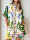 Full Size Printed Short Sleeve Top and Shorts Set Plus Size - Store 42