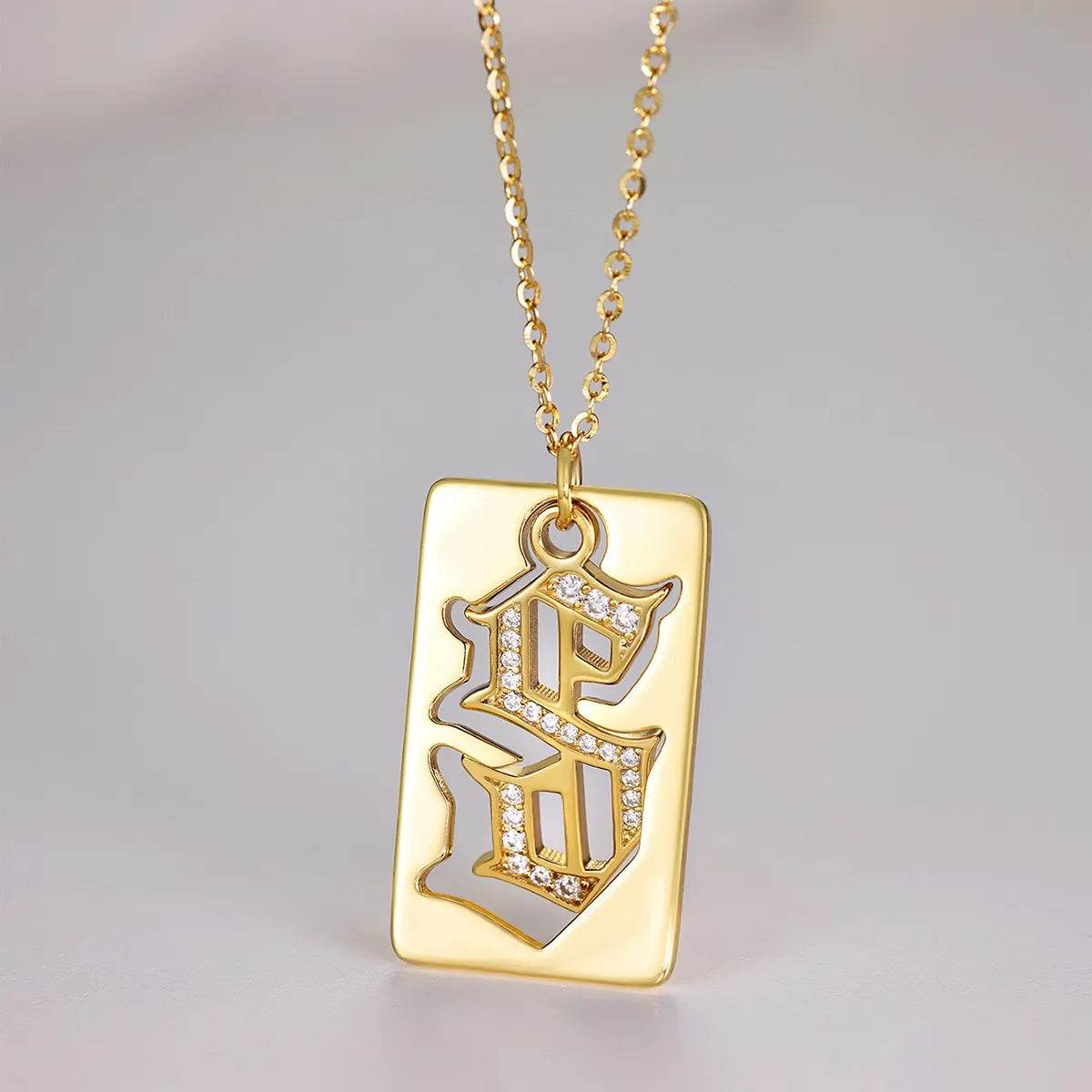 Elegant 925 Sterling Silver Letter S Pendant Necklace with 0.17ct Moissanite - 18K Gold-Plated