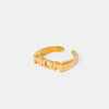 MOM Stainless Steel Open Ring Gold One Size