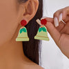 Christmas Acrylic Dangle Earrings Bell onesize