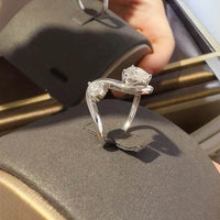 1.3 Carat Moissanite 925 Sterling Silver Irregular Shape Ring - Store 42